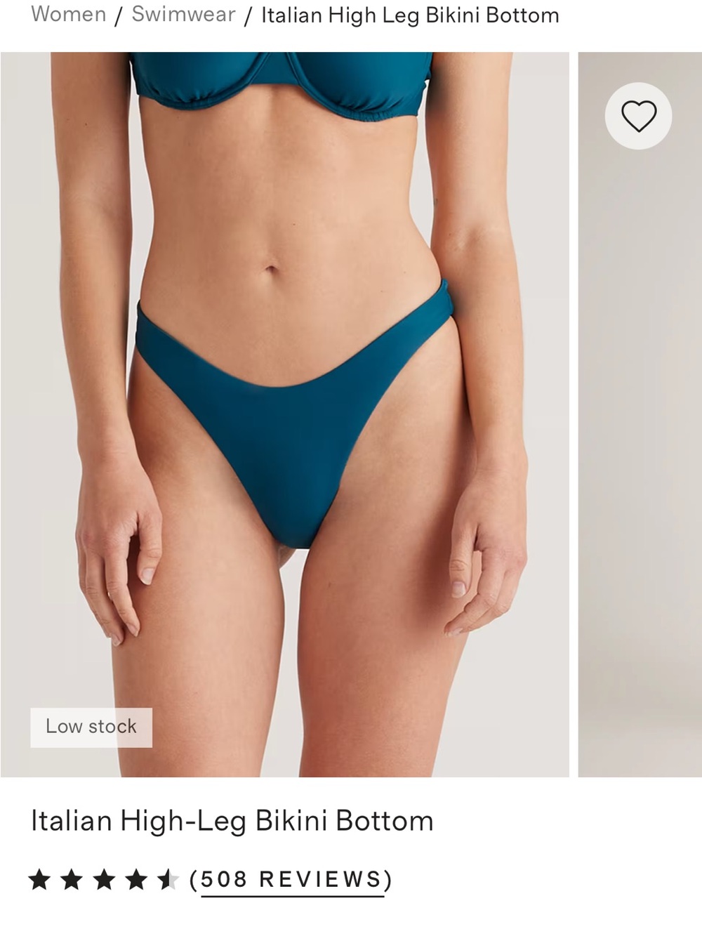 Quince Teal Triangle Bikini Set - Women Swim